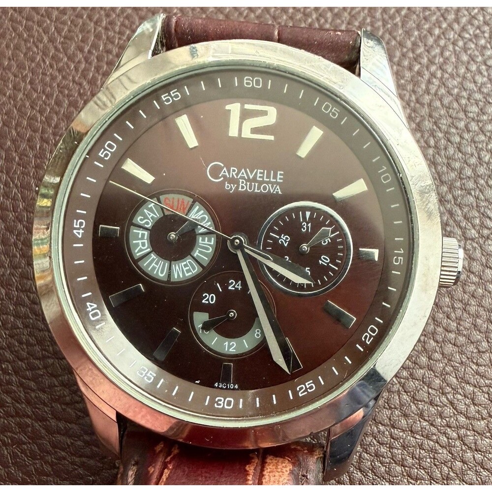 Caravelle by Bulova Mens Multifunction Watch 41mm Model 43C104